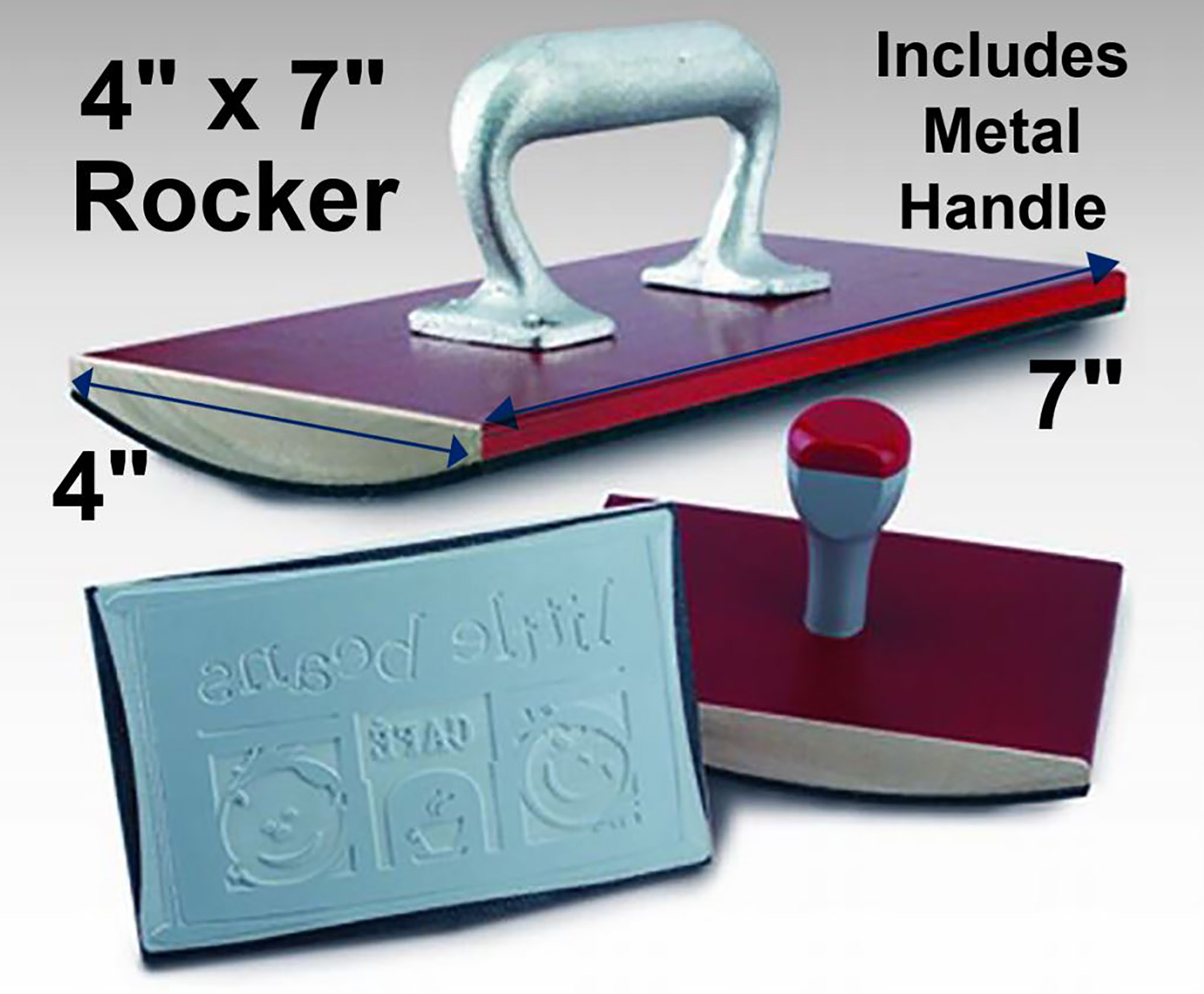 4&quot; x 7&quot; Rocker Mount Custom Rubber Stamp