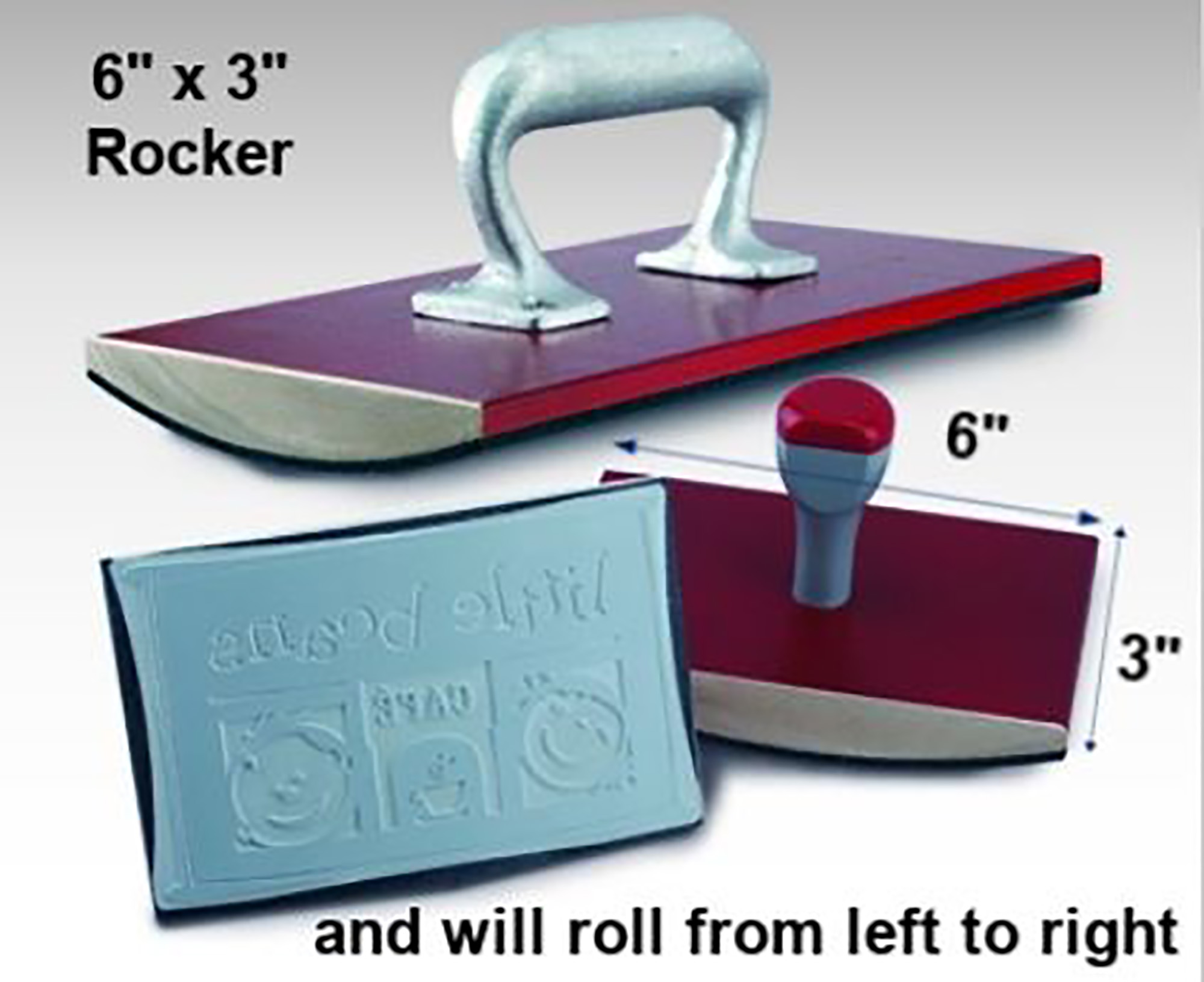 6&quot; x 3&quot; Rocker Mount Custom Rubber Stamp