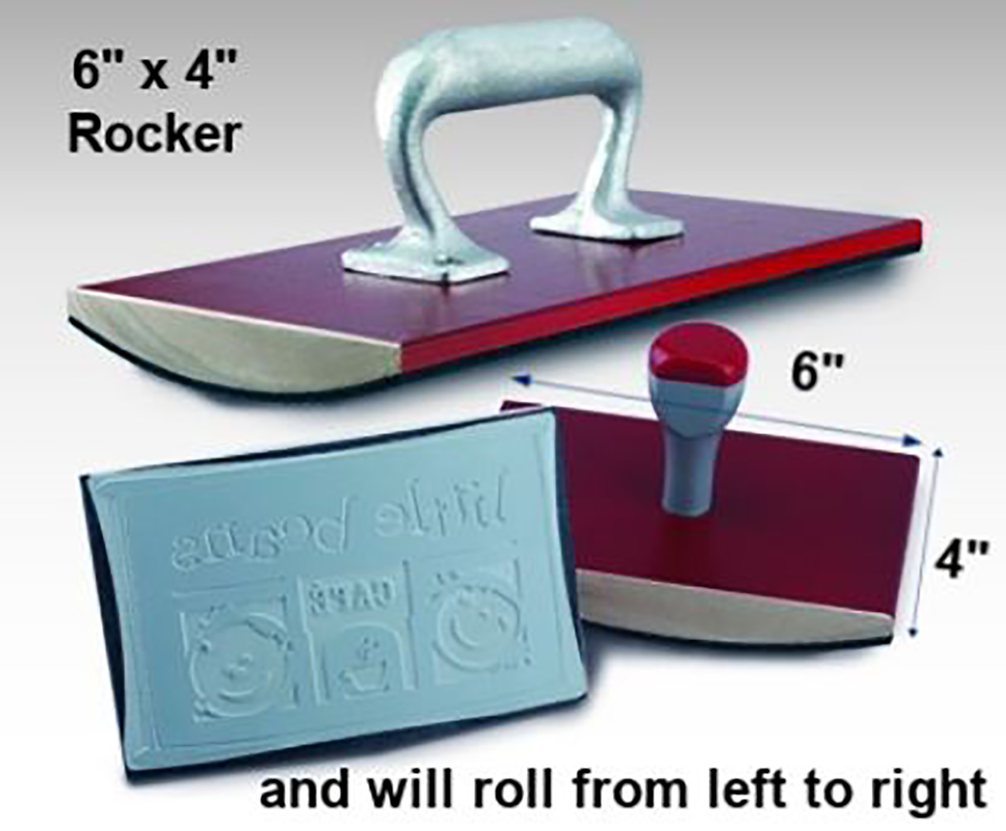 6&quot; x 4&quot; Rocker Mount Custom Rubber Stamp