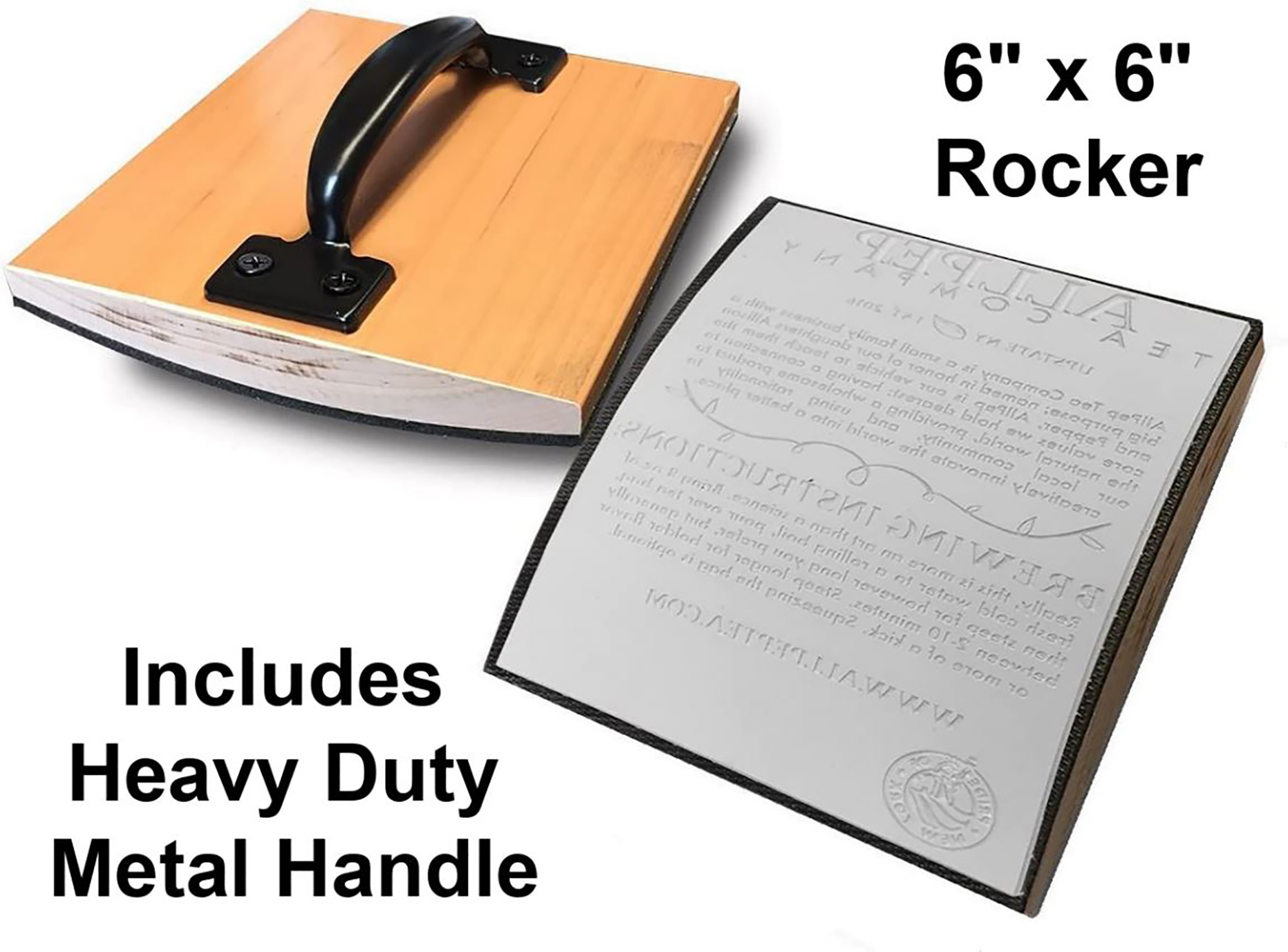 6" x 6" Rocker Mount Custom Rubber Stamp