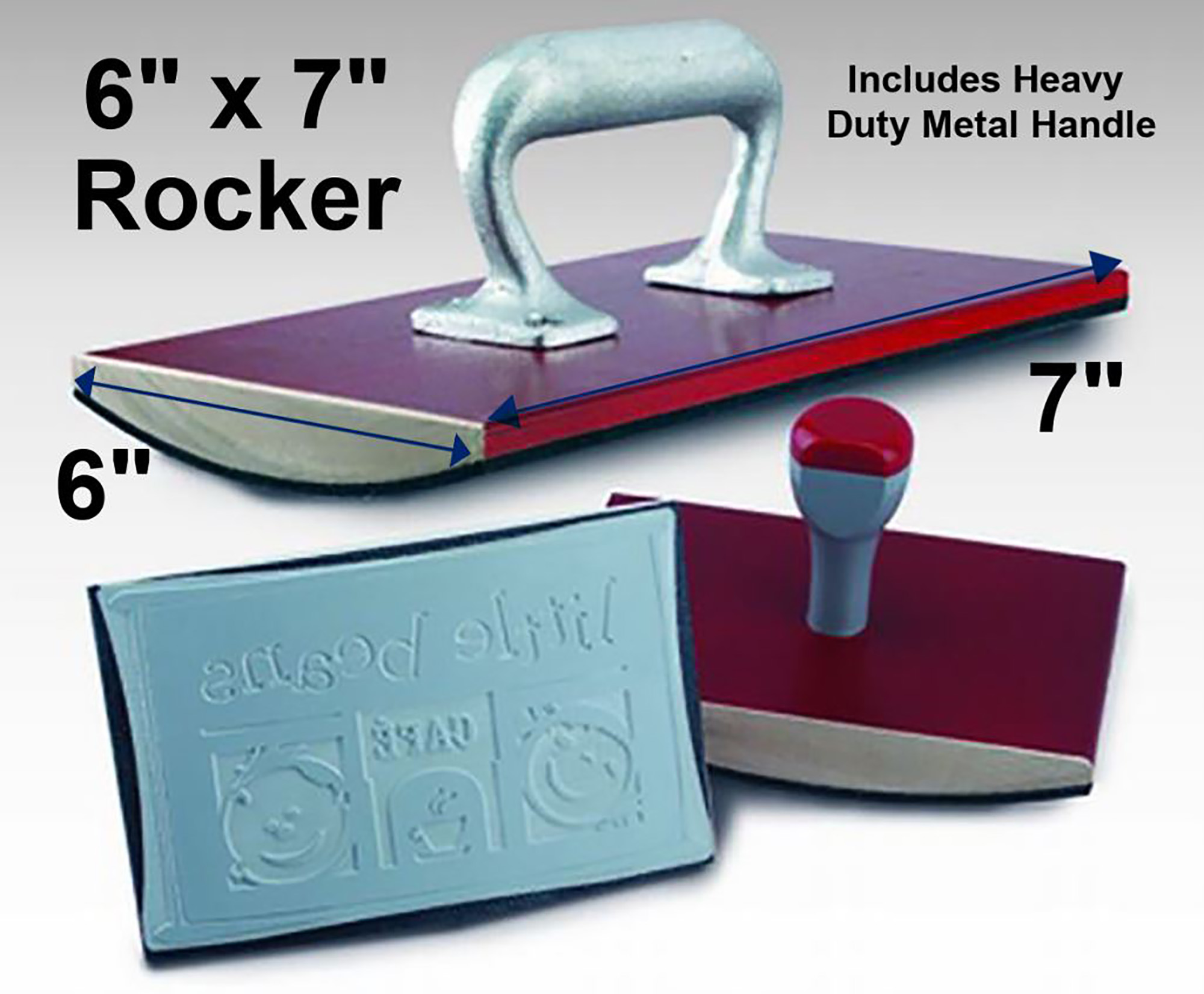 6&quot; x 7&quot; Rocker Mount Custom Rubber Stamp