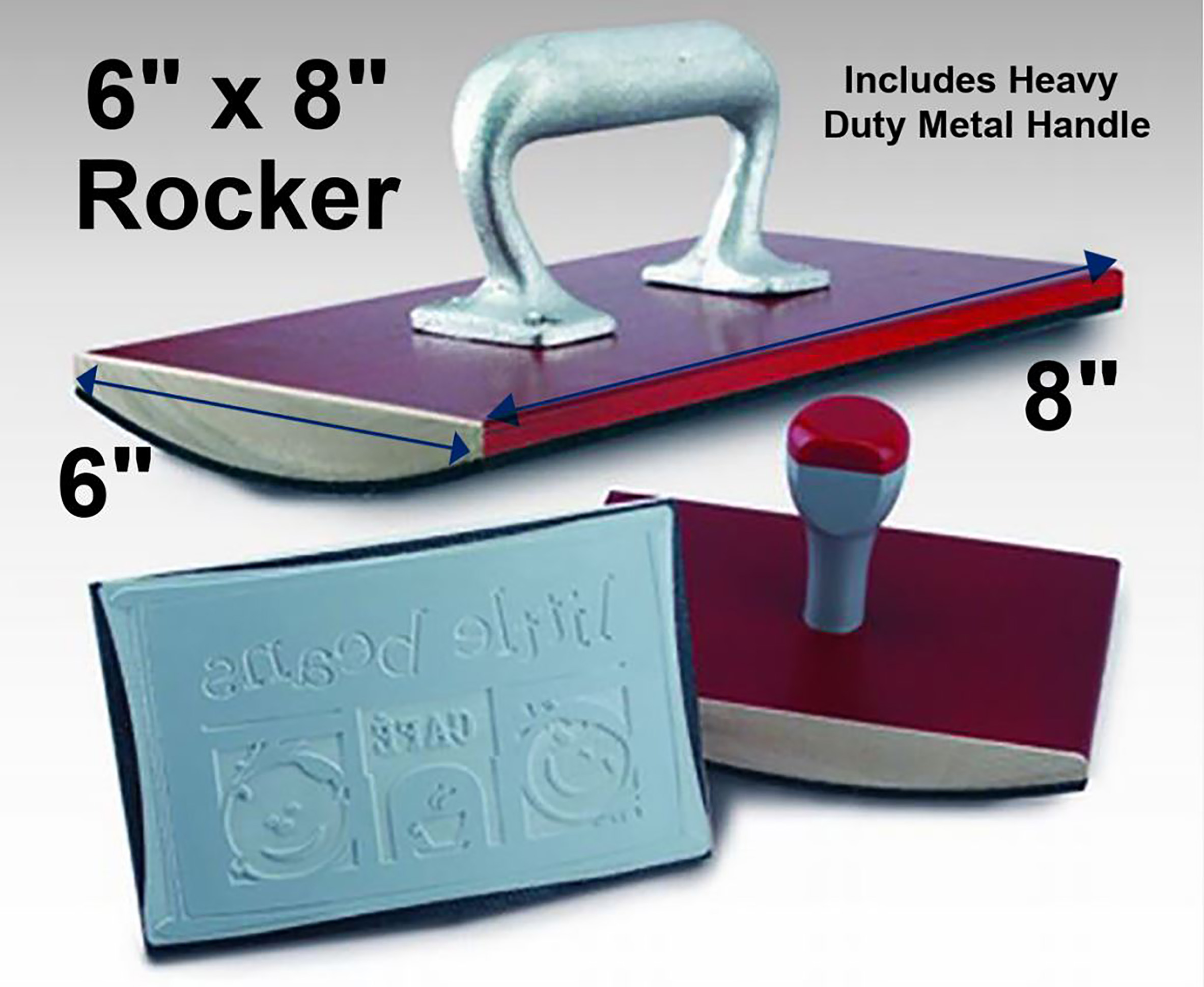 6&quot; x 8&quot; Rocker Mount Custom Rubber Stamp