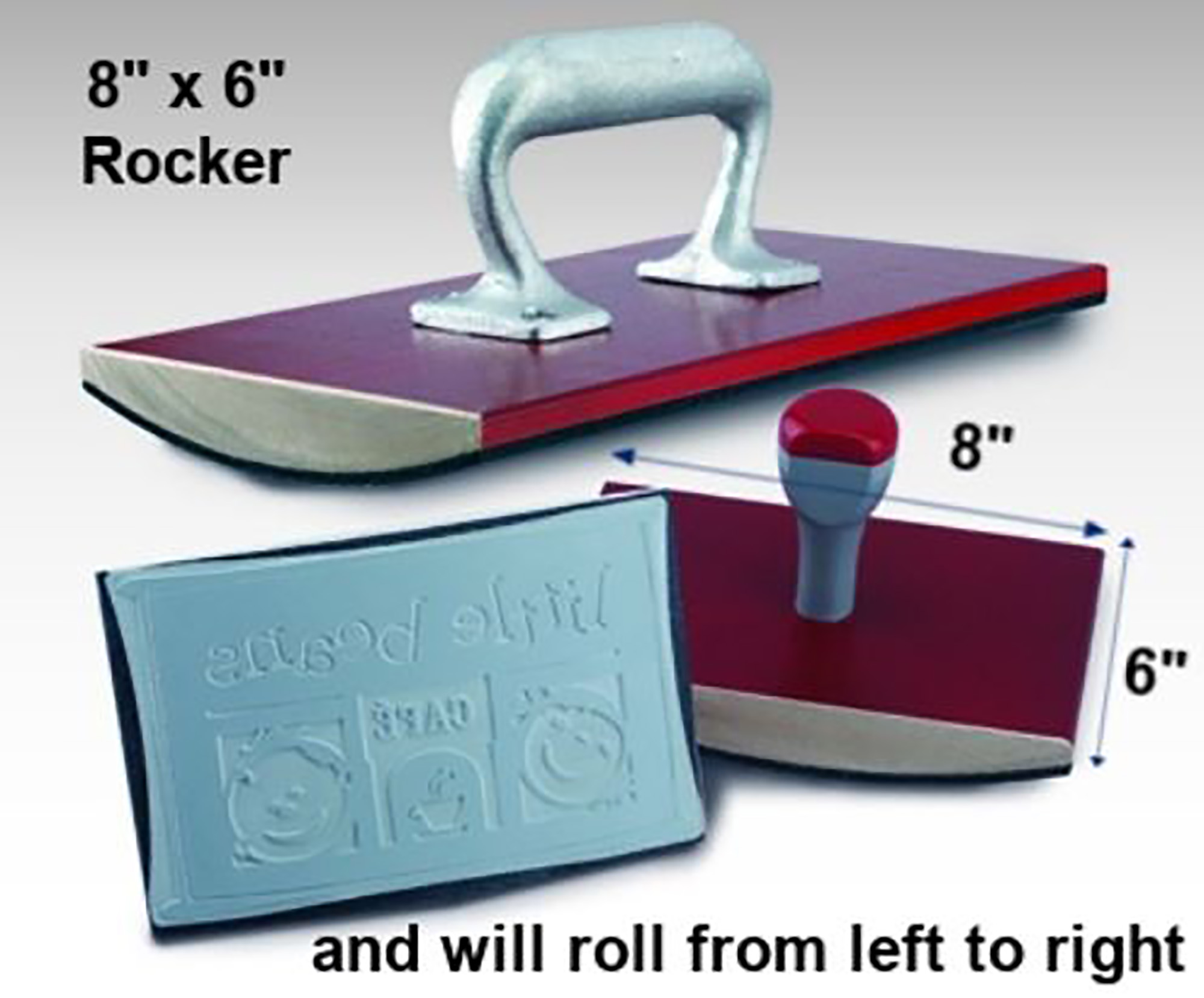 8&quot; x 6&quot; Rocker Mount Custom Rubber Stamp