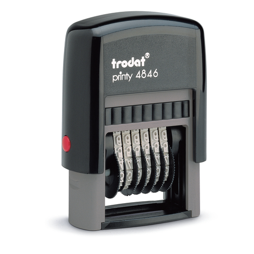 Trodat Printy 4846 Self Inking 6 Band Number Stamp