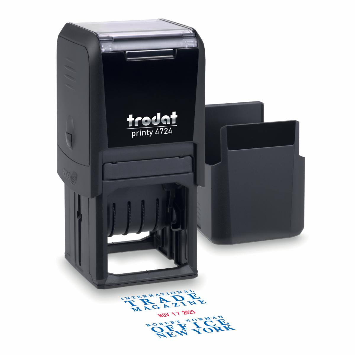 Trodat Printy 4724 Die Plate Dater Self Inking Stamp