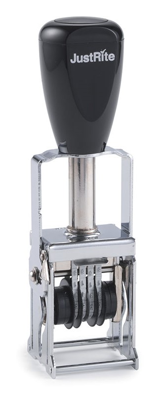 MJ 00-5 JustRite 5 Band Self-Inking Numbering Stamp Character Size 1/16"