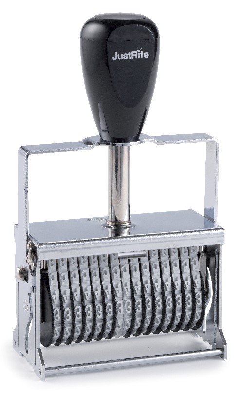 JustRite Metal Self Inking 15 Band Number Stamp SIN 2 1/2-15