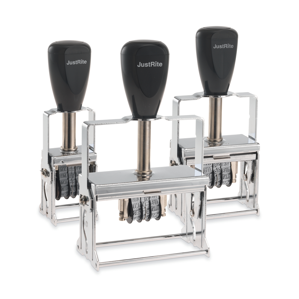 JustRite Metal Self Inking Die Plate Dater Stamps