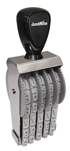 BN 4-5 JustRite 5 Band Manual Number Stamp Size 4 Character Size 1/2"