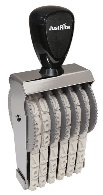 BN 4-6 JustRite 6 Band Manual Number Stamp Size 4 Character Size 1/2"