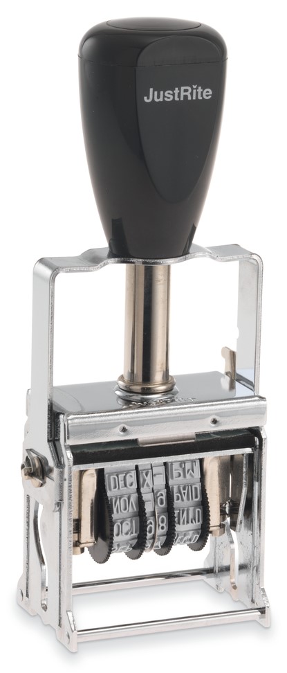 JustRite Metal Self-Inking Die Plate Dater Stamp SI 32-FB