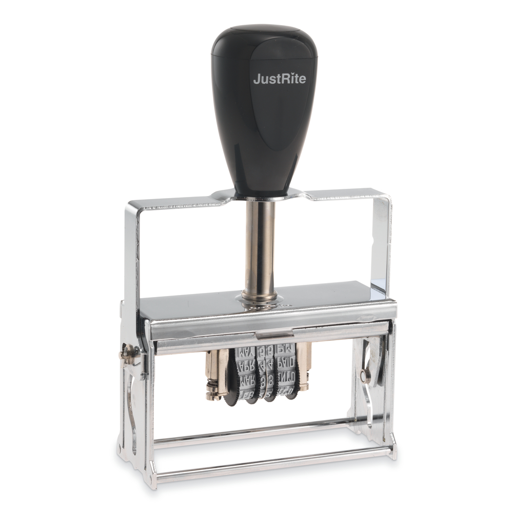 JustRite Metal Self-Inking Die Plate Dater Stamp SI 44-FB