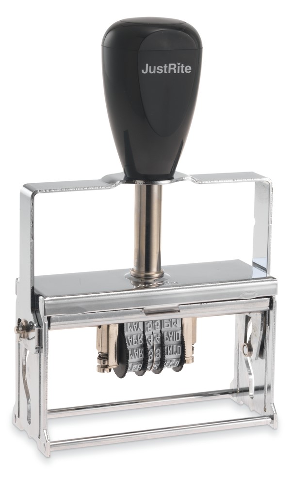 JustRite Metal Self-Inking Die Plate Dater Stamp SI 44-FB