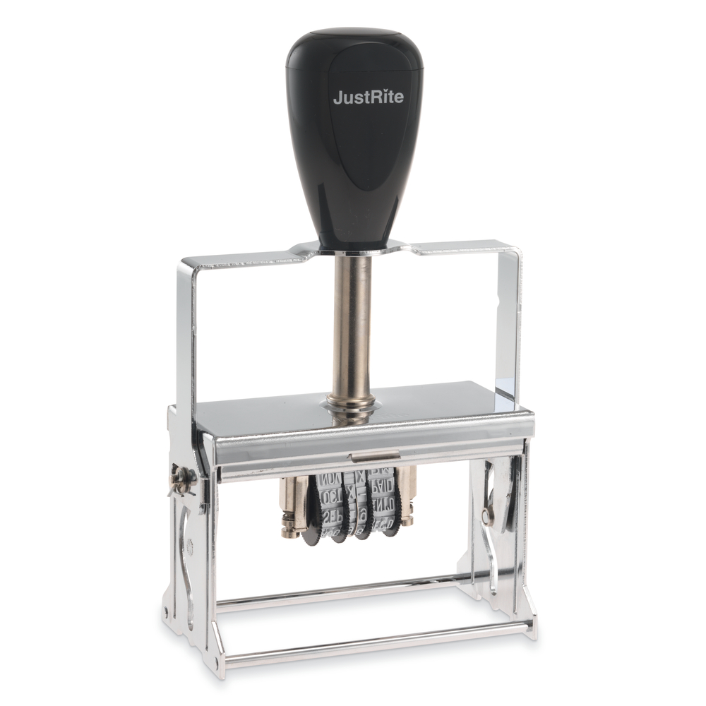 JustRite Metal Self-Inking Die Plate Dater Stamp SI 54-FB