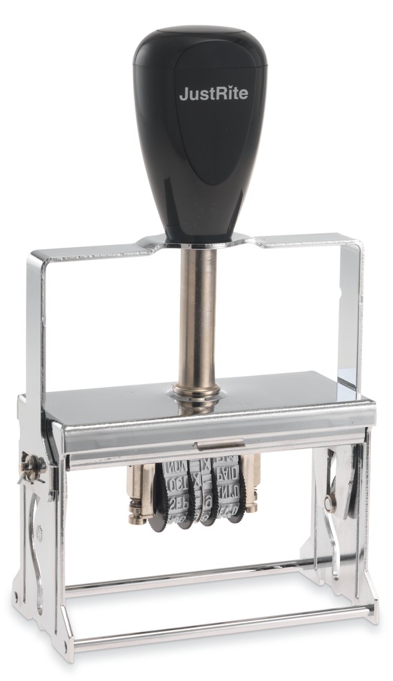 JustRite Metal Self-Inking Die Plate Dater Stamp SI 54-FB