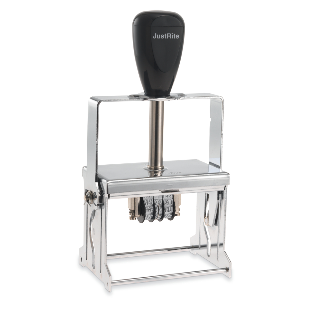 JustRite Metal Self-Inking Die Plate Dater Stamp SI 94-FB