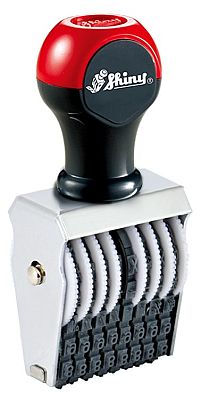 Shiny 0-8 Manual 8 Band Number Stamp Size 0 Character Size 1/8"