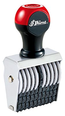 Shiny 0-10 Manual 10 Band Number Stamp Size 0 Character Size 1/8"