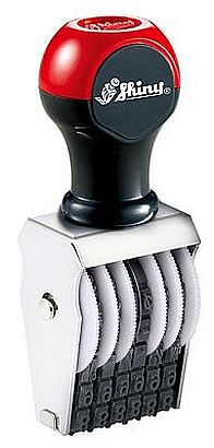 Shiny 1-6 Manual 6 Band Number Stamp Size 1 Character Size 5/32"