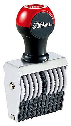 Shiny 1-10 Manual 10 Band Number Stamp Size 1 Character Size 5/32"