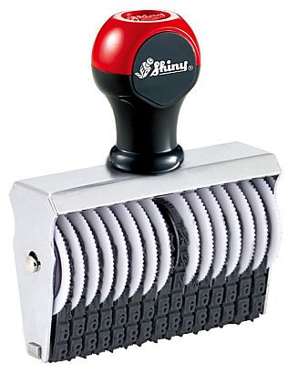 Shiny 1-15 Manual 15 Band Number Stamp Size 1 Character Size 5/32"