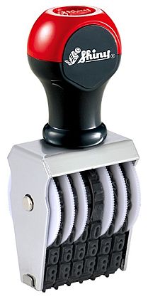 Shiny 2-6 Manual 6 Band Number Stamp Size 2 Character Size 3/16"