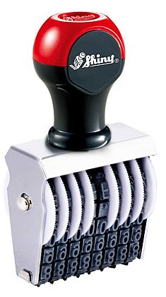 Shiny 2-8 Manual 8 Band Number Stamp Size 2 Character Size 3/16"