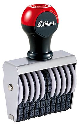 Shiny 2-10 Manual 10 Band Number Stamp Size 2 Character Size 3/16"