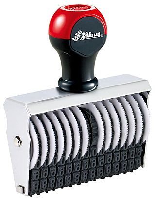 Shiny 2-14 Manual 14 Band Number Stamp Size 2 Character Size 3/16"