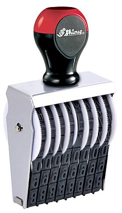 Shiny 2 1/2-10 Manual 10 Band Number Stamp Size 2 1/2 Character Size 1/4"