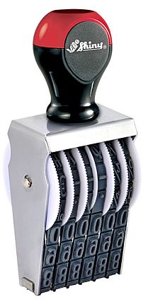 Shiny 3-6 Manual 6 Band Number Stamp Size 3 Character Size 5/16"