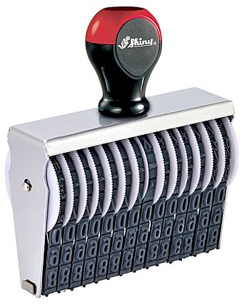 Shiny 3-14 Manual 14 Band Number Stamp Size 3 Character Size 5/16"