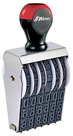 Shiny 4-6 Manual 6 Band Number Stamp Size 4 Character Size 7/16"