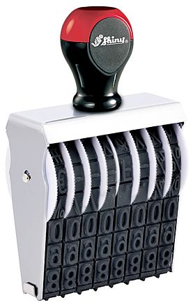 Shiny 4-8 Manual 8 Band Number Stamp Size 4 Character Size 7/16"