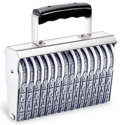 Shiny 4-14 Manual 14 Band Number Stamp Size 4 Character Size 7/16"