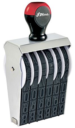 Shiny 5-6 Manual 6 Band Number Stamp Size 5 Character Size 9/16"