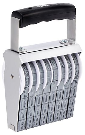 Shiny 5-8 Manual 8 Band Number Stamp Size 5 Character Size 9/16"