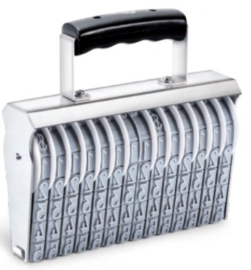 Shiny Manual Number Stamps Size 6 Character size 11/16"